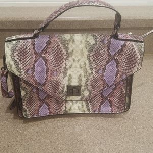 Just Fab Purple Snake skin Crossbody Purse.